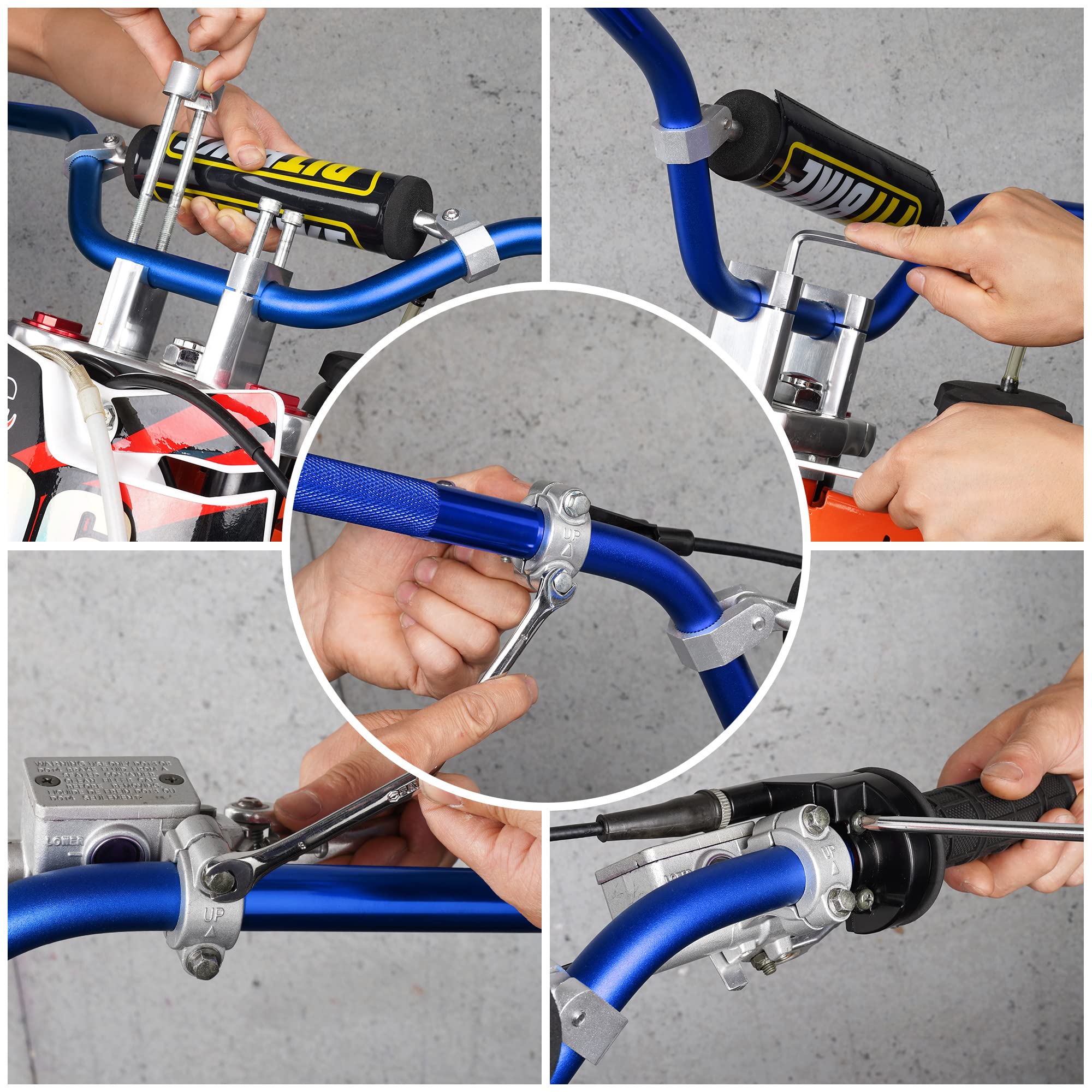 WEIYINGSI handlebar installed on pit bike demonstrating fit and improved handling