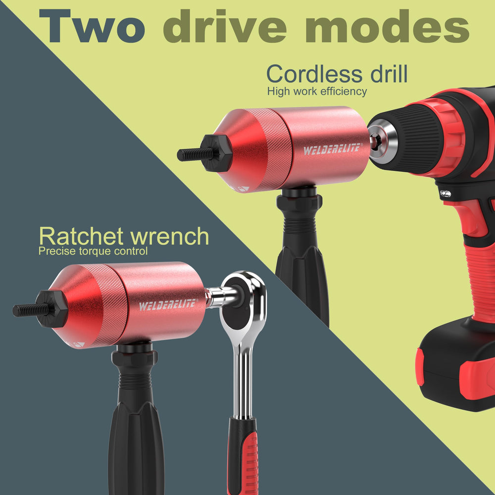 WelderElite mandrels and standard screws detail showing cost-saving, easy replacements