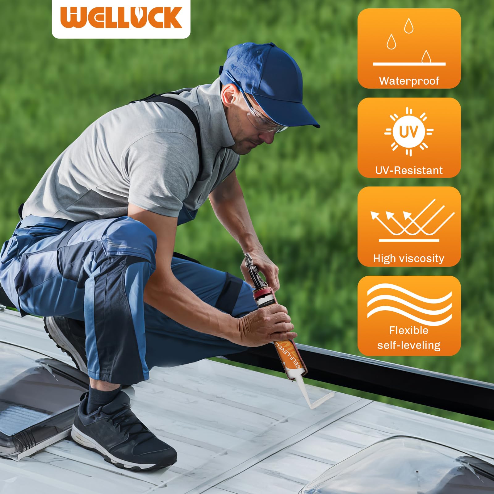 WELLUCK adhesion to EPDM sheet highlighting broad compatibility and strong bond