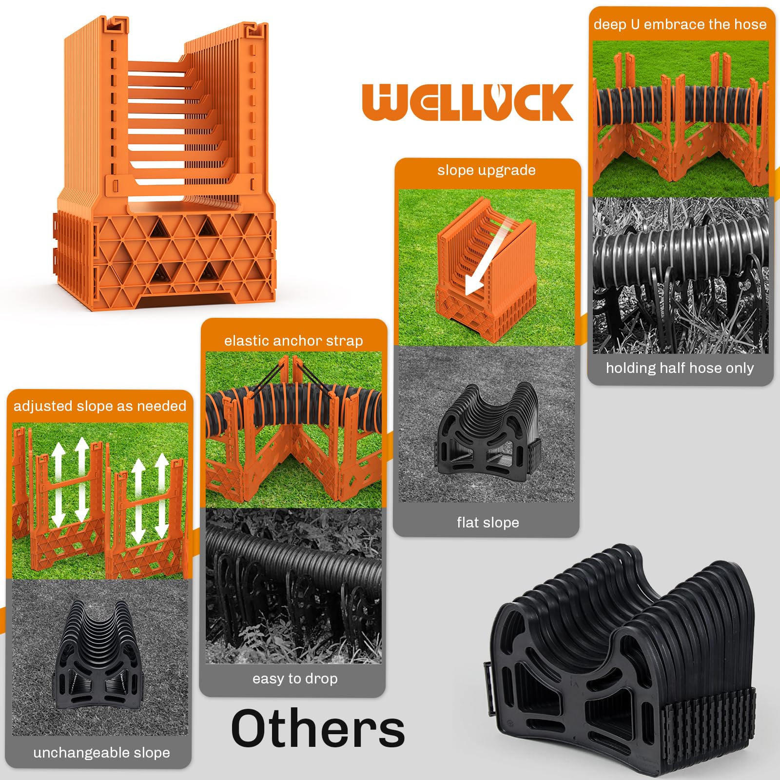 WELLUCK folded with carry strap showing quick collapse and easy storage