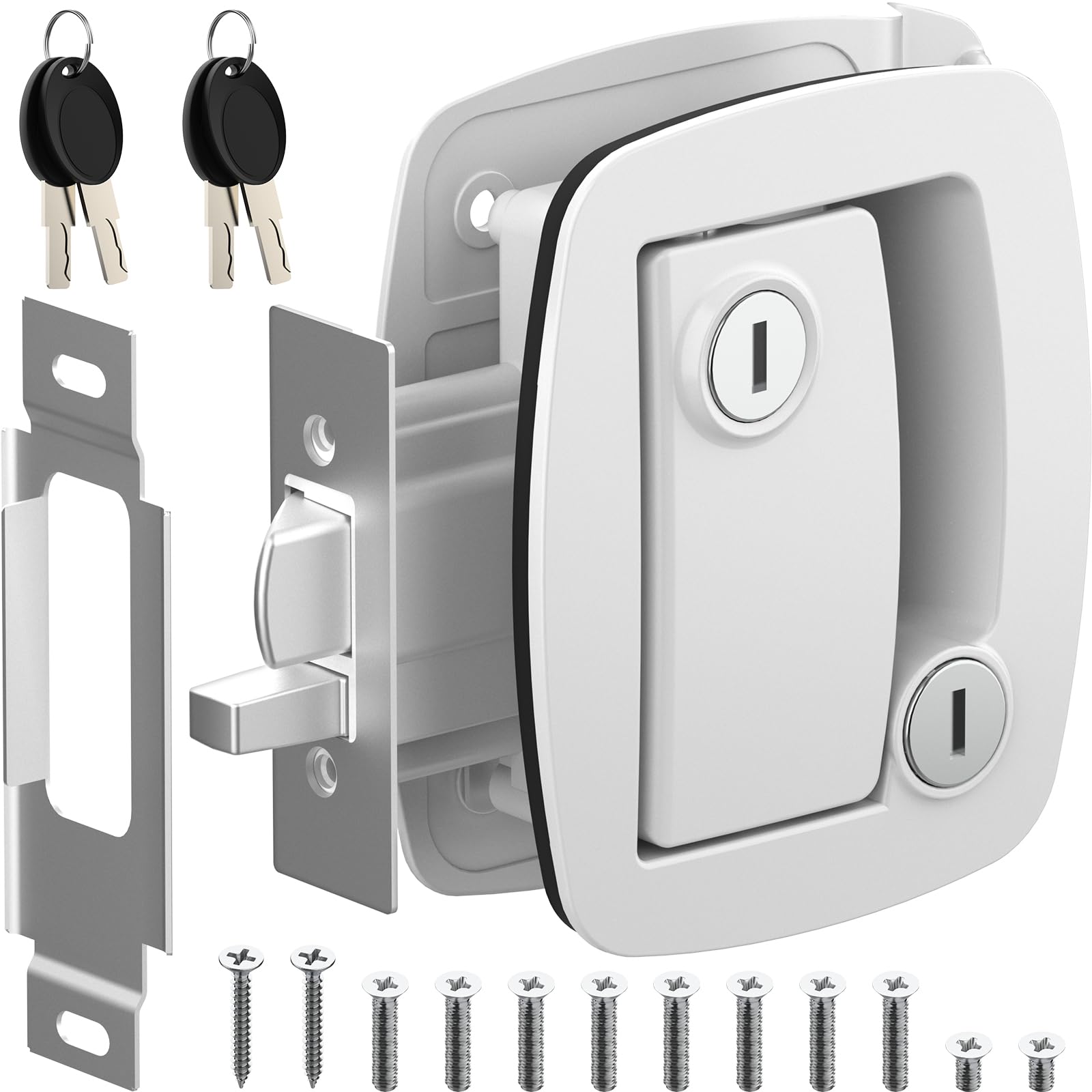 WELLUCK front paddle lock installed on trailer door for secure entry
