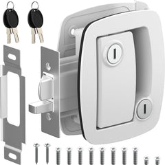 WELLUCK front paddle lock installed on trailer door for secure entry