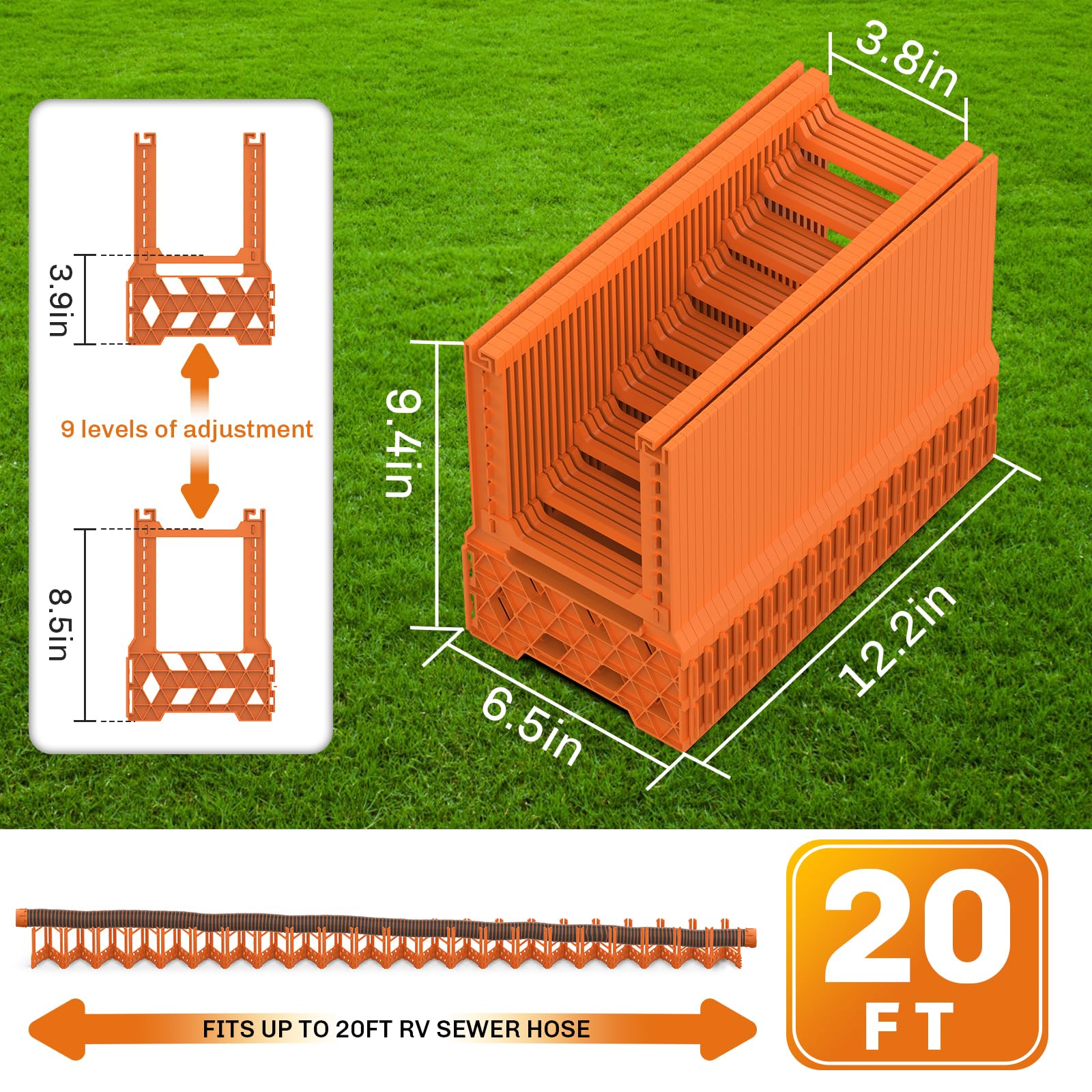 WELLUCK showing adjustable heights and accordion segments for customized slope