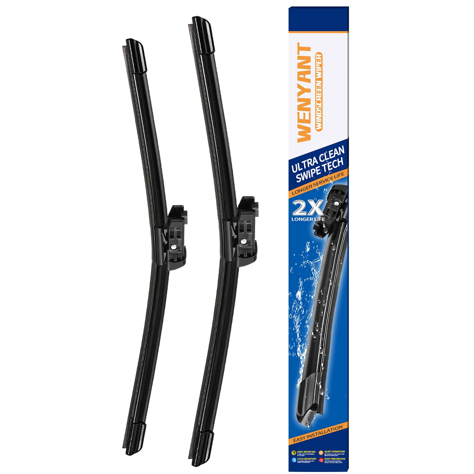 wenyant front packaging showing set of two blades and model compatibility benefit