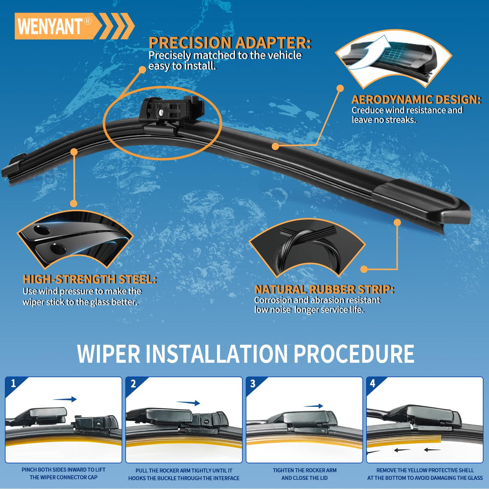 wenyant installed on Tesla Model 3 front view demonstrating correct fit and clear windshield