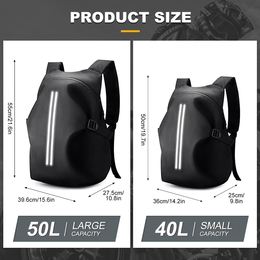 WEPLAN open main compartment with helmet stored for secure transport