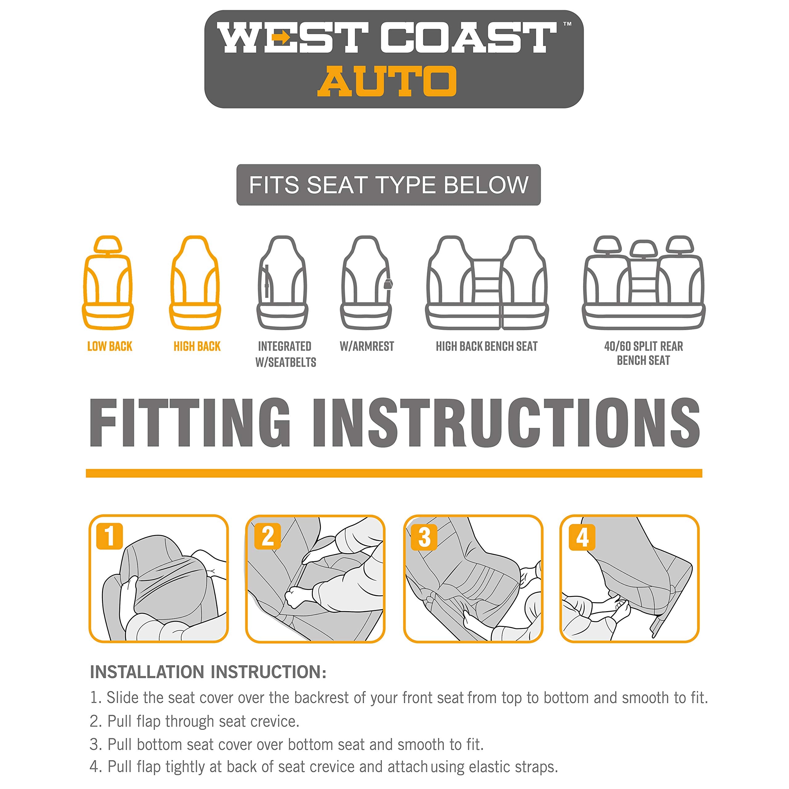 West Coast Auto scale comparison on a seat showing universal fit benefit