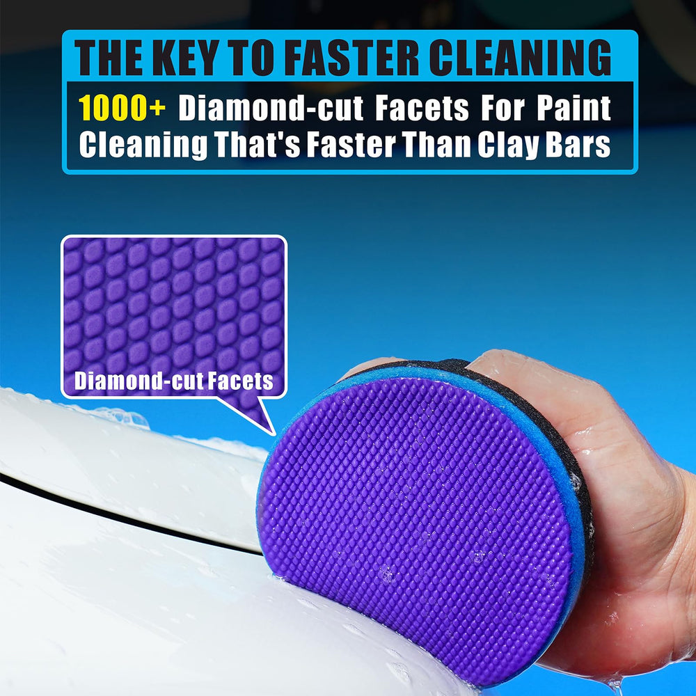 WEST HORSE pad gliding on car bumper removing surface contaminants