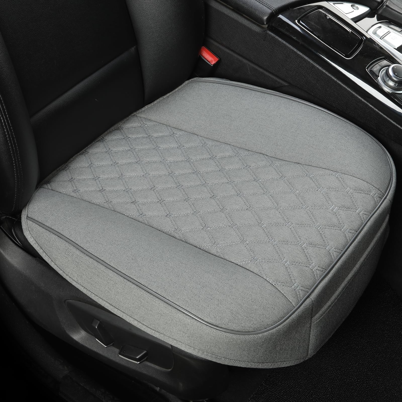 West Llama full front seat cover displayed on a car seat showing fit and protection