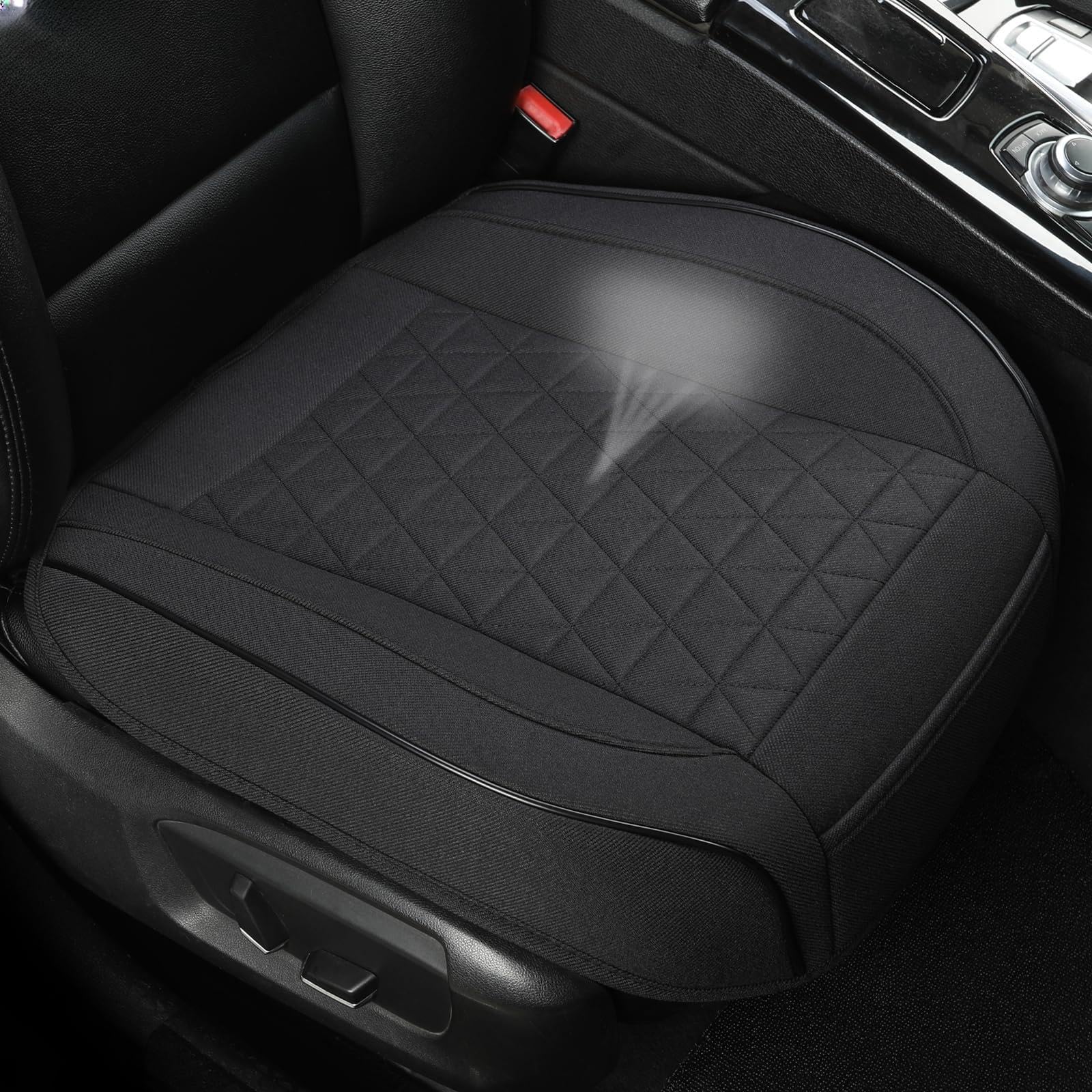 West Llama full front seat cover on car seat showing clean protection and fit