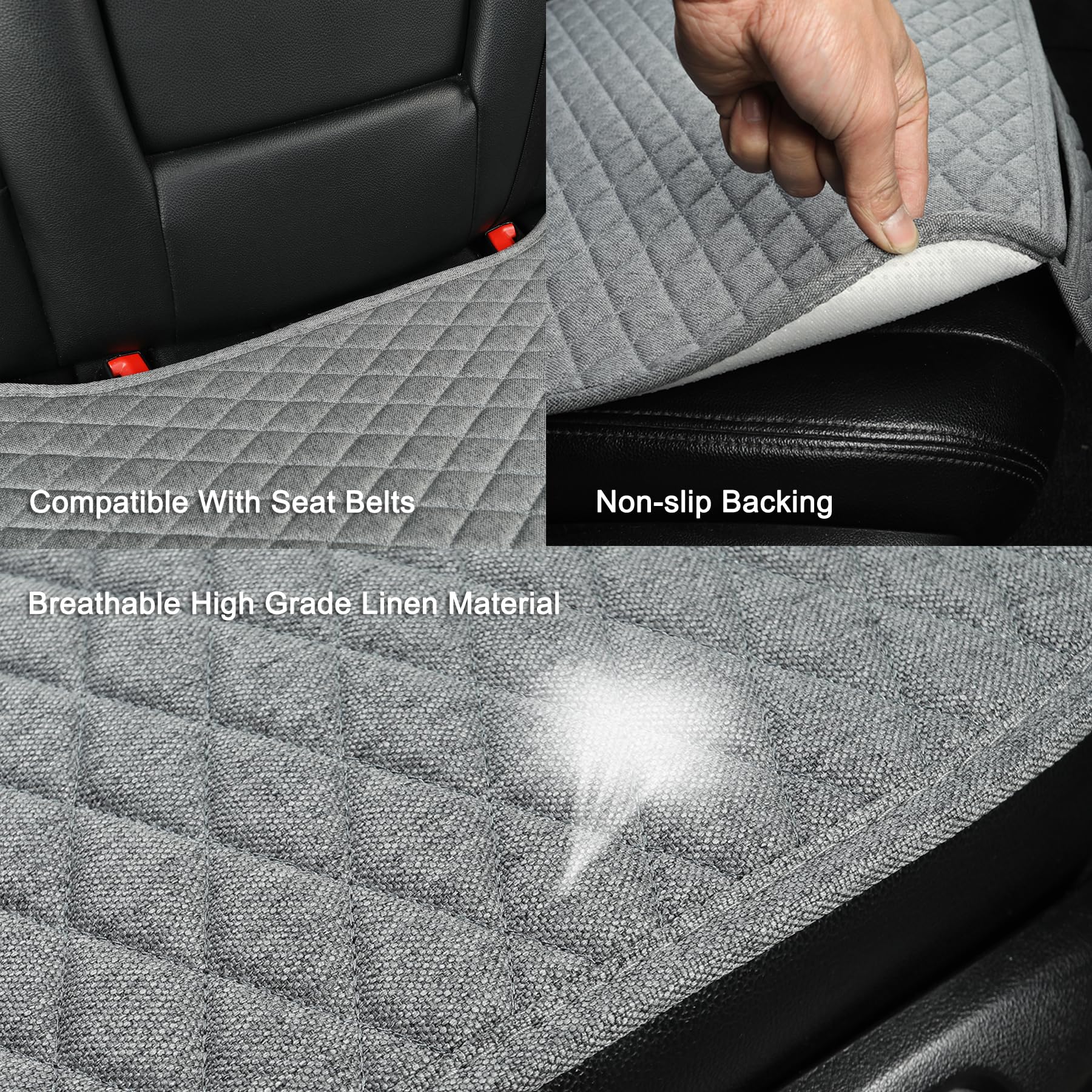 West Llama view of linen surface and high-rebound sponge showing padded comfort