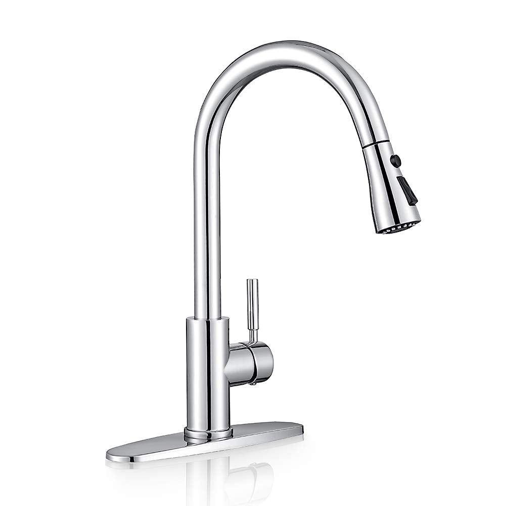 WEWE polished chrome front view showing clean reflective finish and streamlined handle