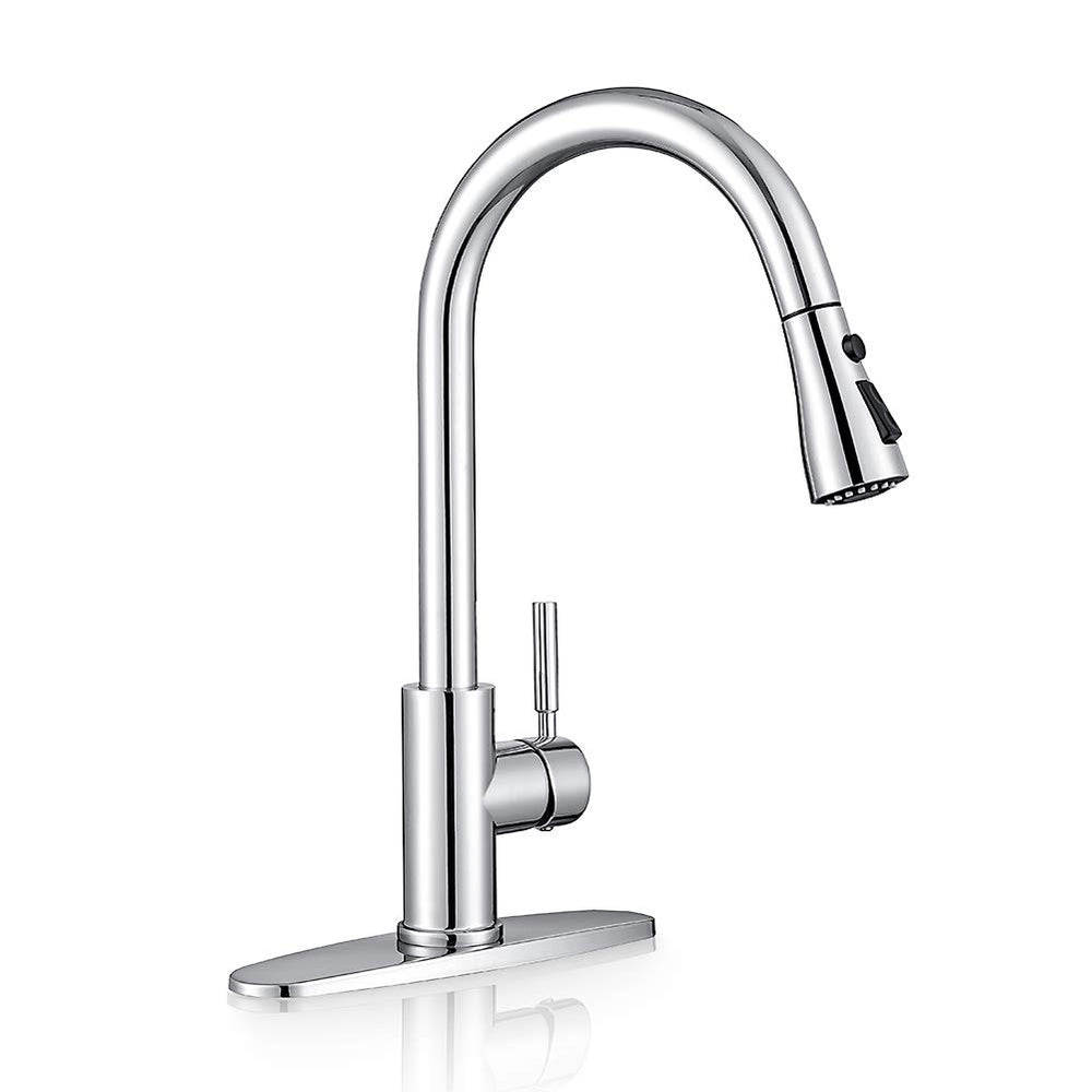 WEWE polished chrome front view showing clean reflective finish and streamlined handle