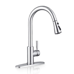 WEWE polished chrome front view showing clean reflective finish and streamlined handle