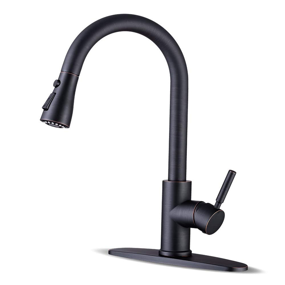 WEWE front view oil rubbed bronze faucet showing elegant design and durable finish
