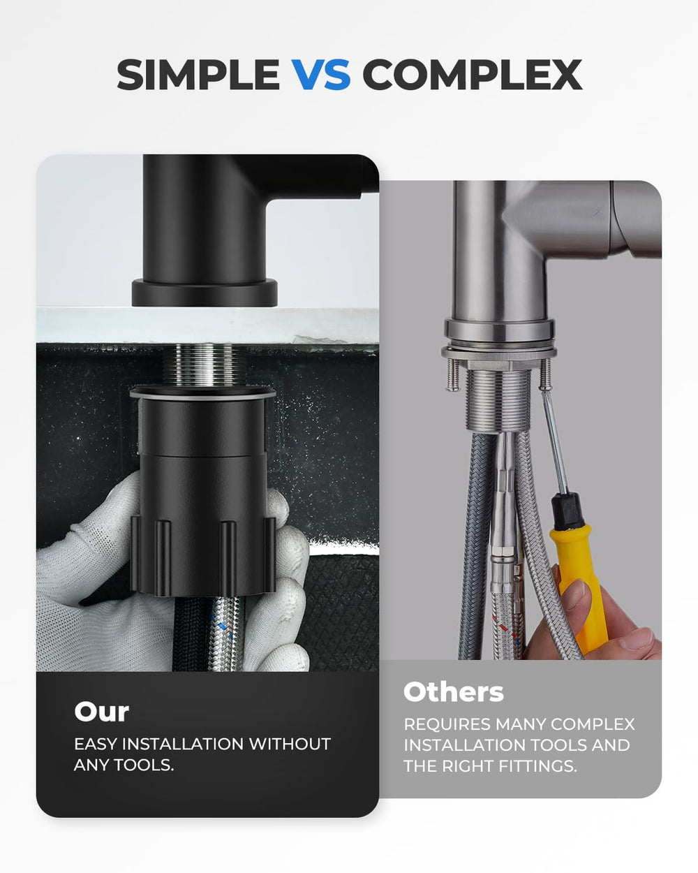 WEWE twist-lock installation base for tool-free secure mounting and stability