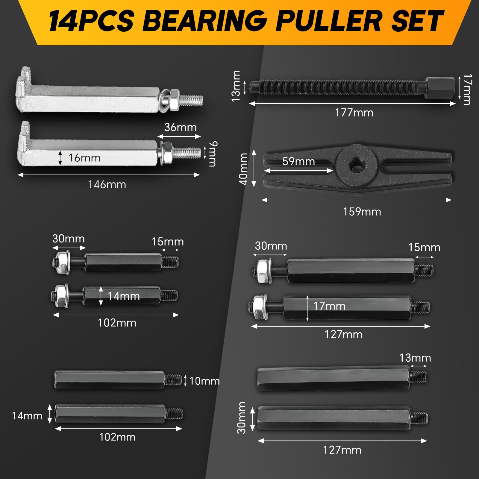weyleity push-puller legs detail showing hex design for secure axial force benefit