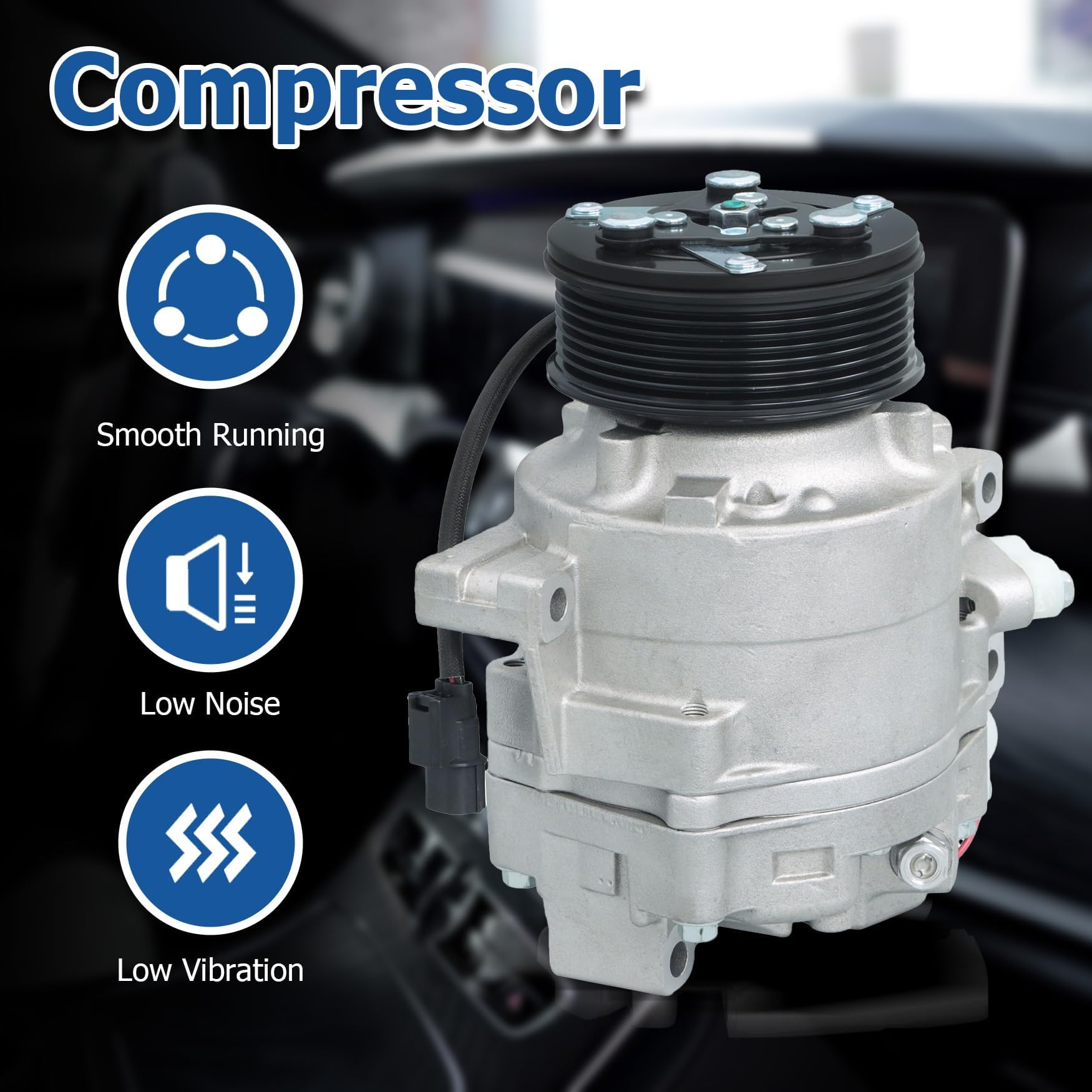 WFLNHB compressor pulley close-up highlighting durable pulley design