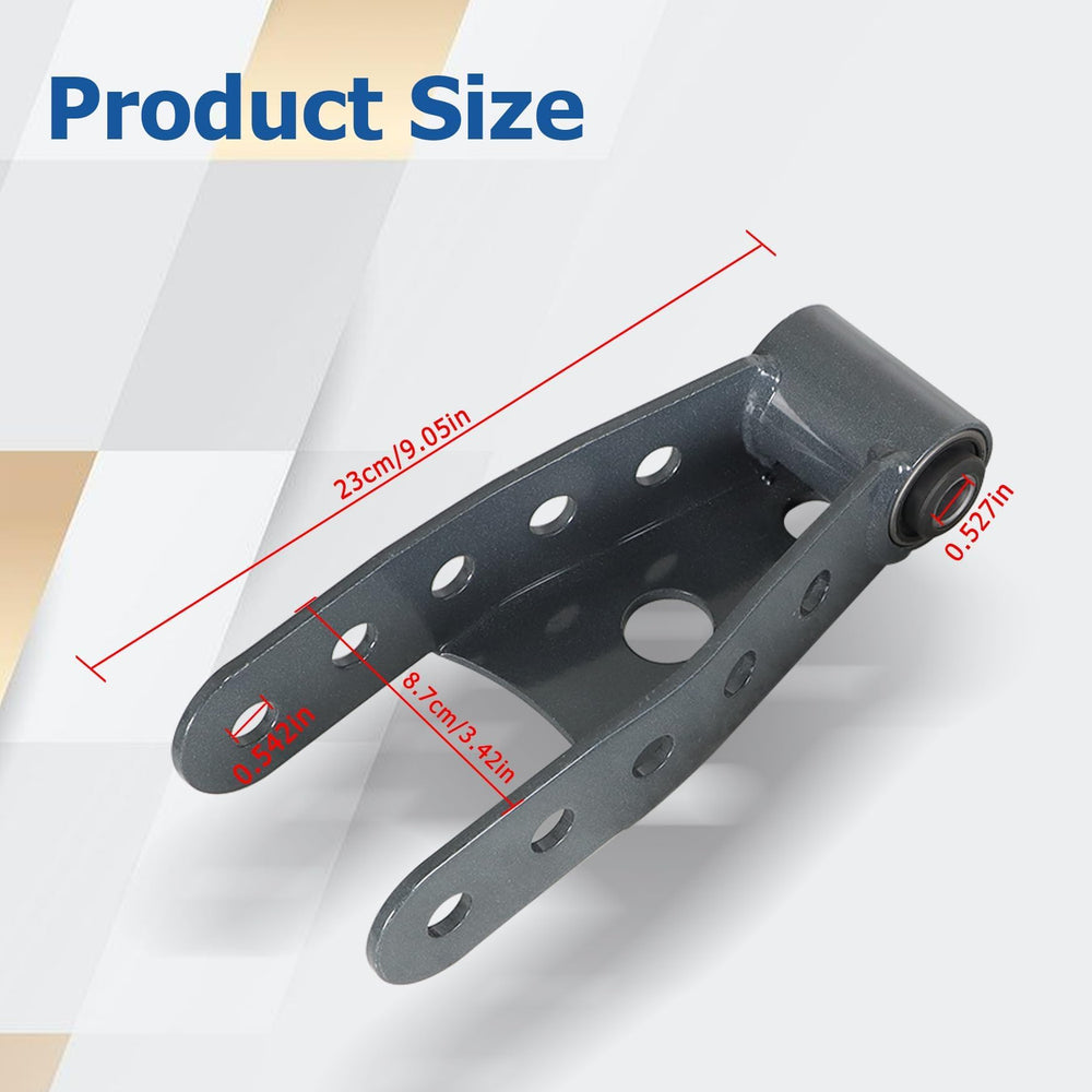 WFLNHB size comparison with standard shackle illustrating 2–3 inch drop scale advantage