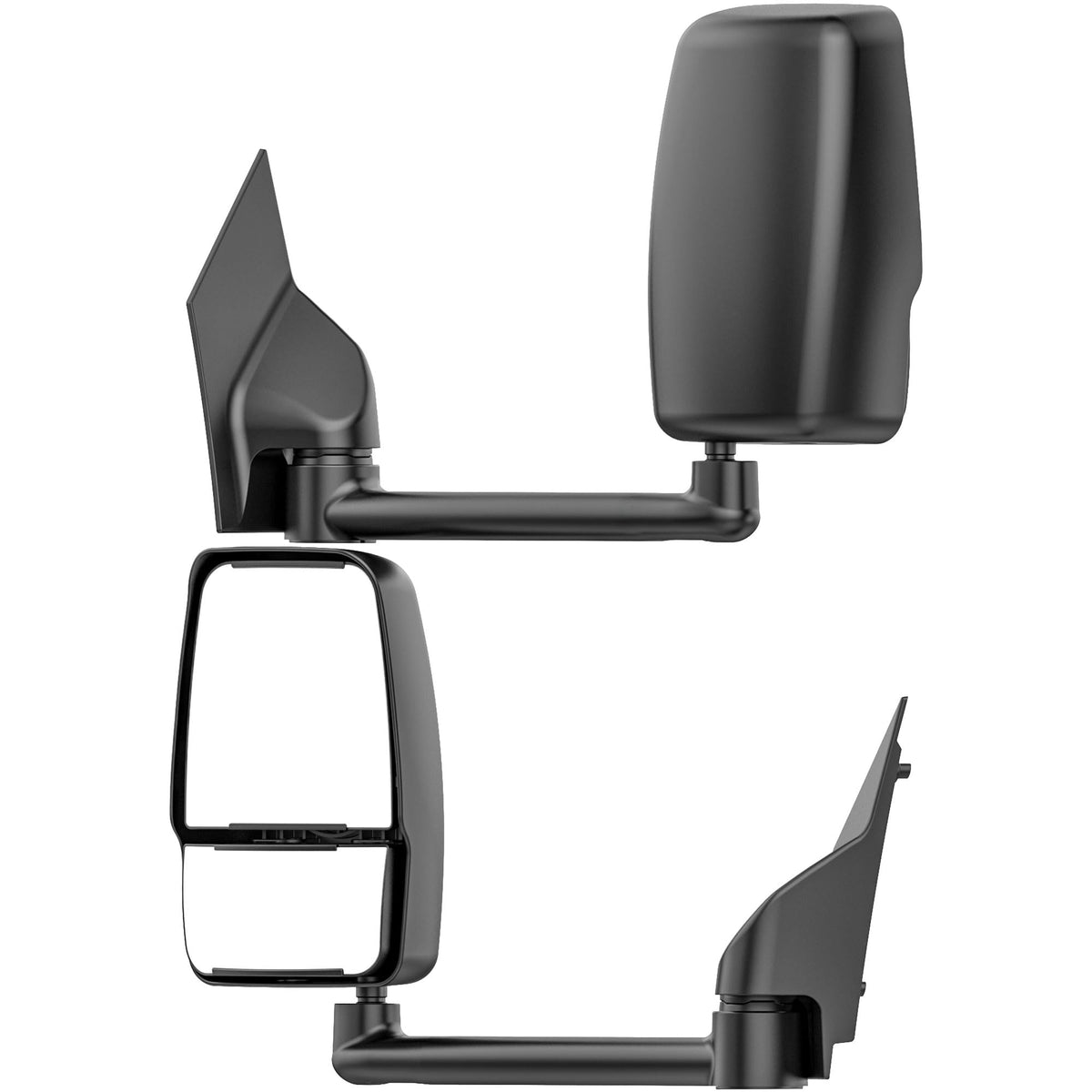 WHALEMOTOR front view showing complete mirror pair, improved towing visibility