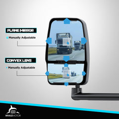 WHALEMOTOR close-up of flat and convex glass, clearer blind spot view