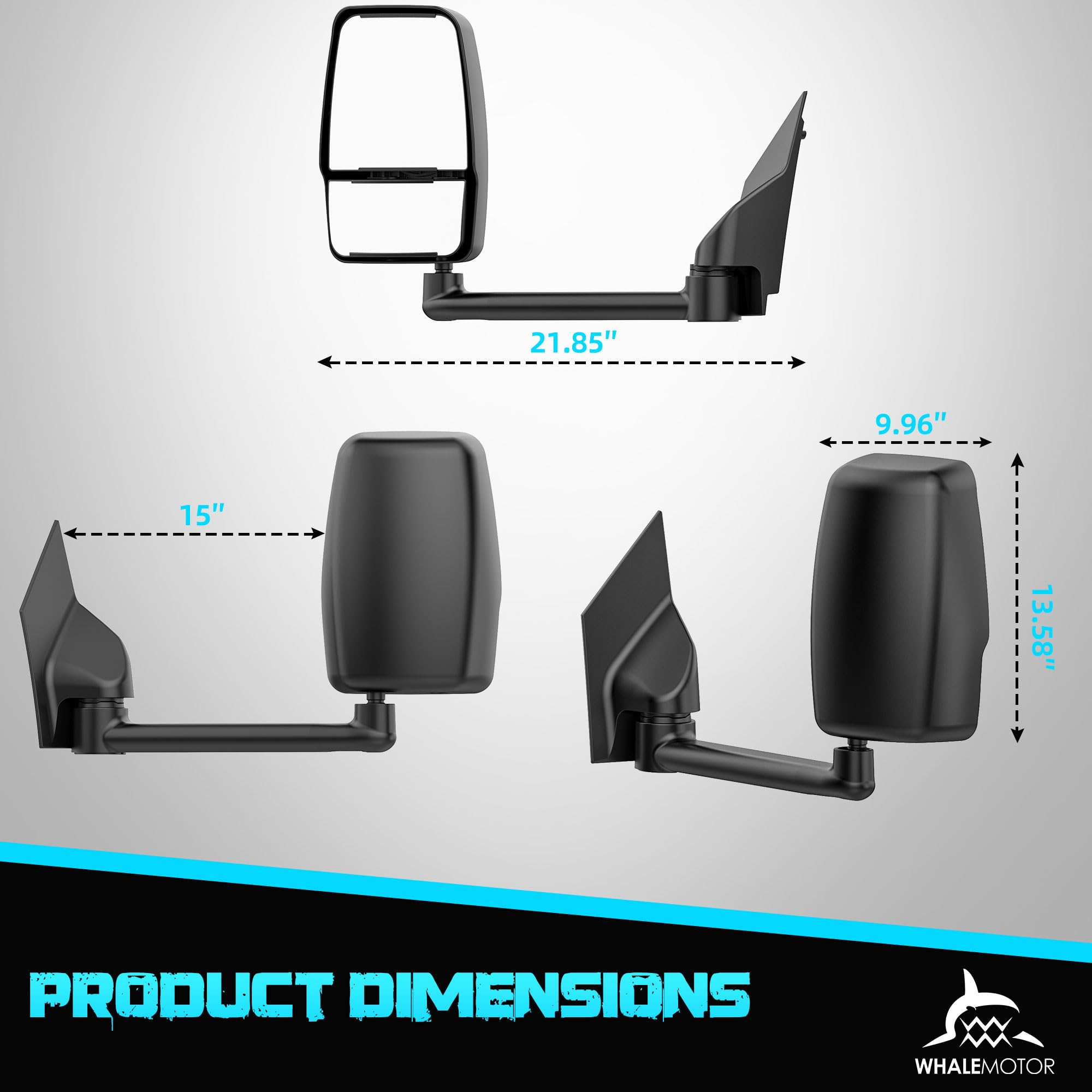 WHALEMOTOR installed on Chevy Express driver side, easier trailer monitoring