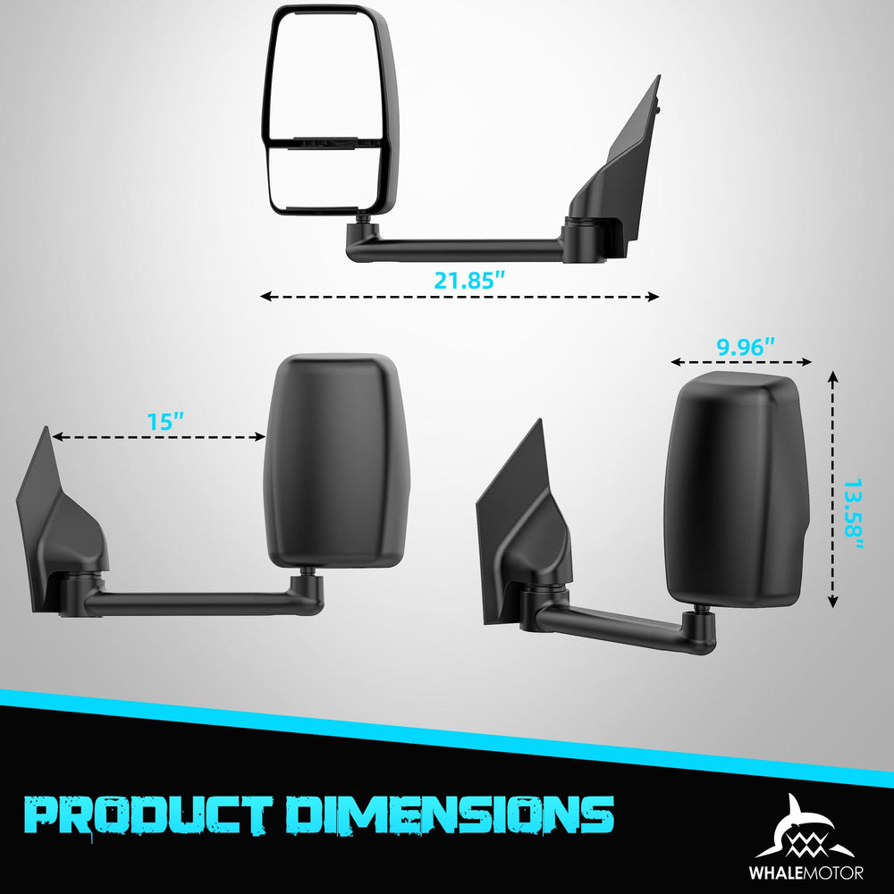 WHALEMOTOR installed on Chevy Express driver side, easier trailer monitoring