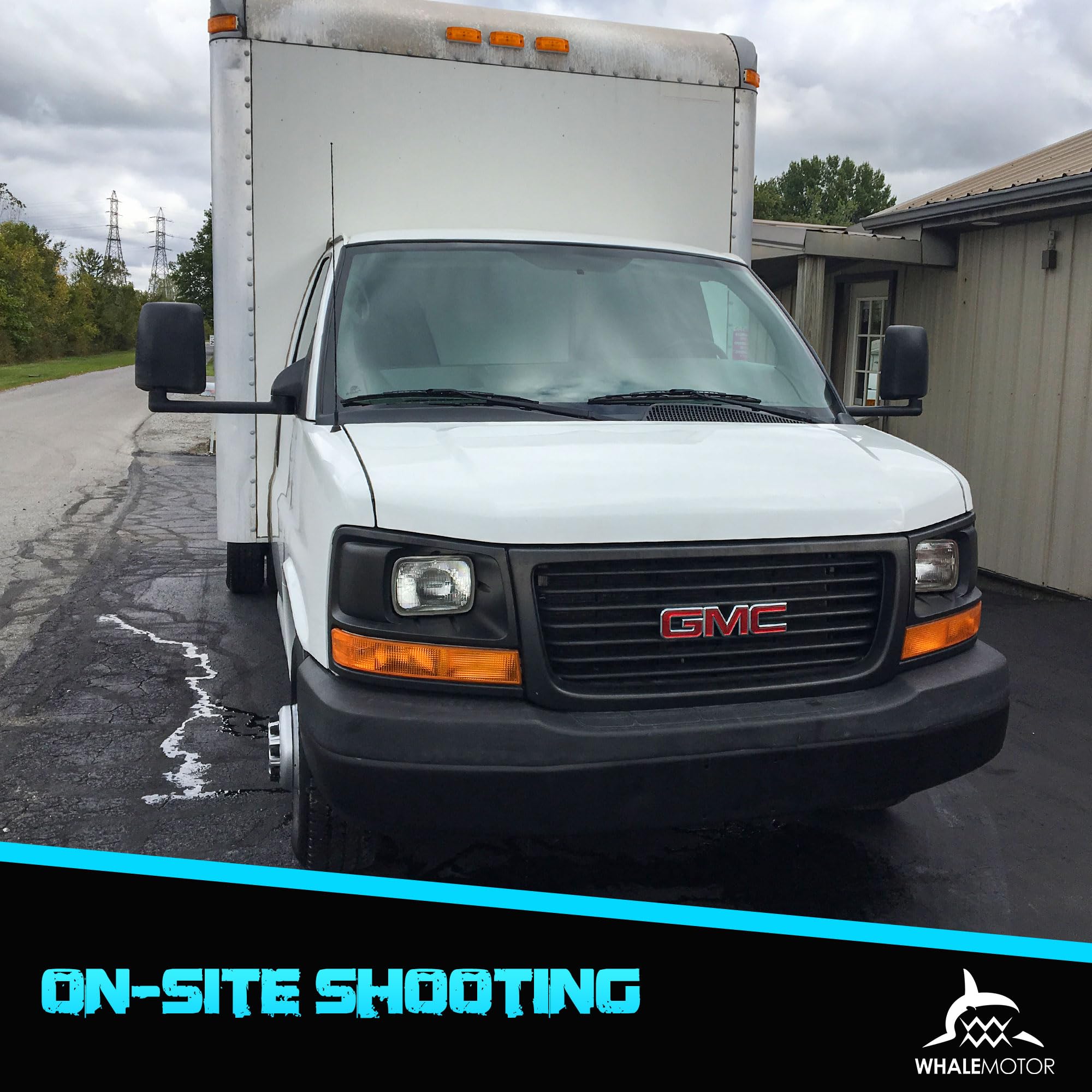 WHALEMOTOR installed on GMC Savana passenger side, safer lane changes