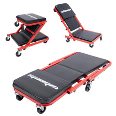 WheelX front view of 36-inch creeper showing stability and easy access