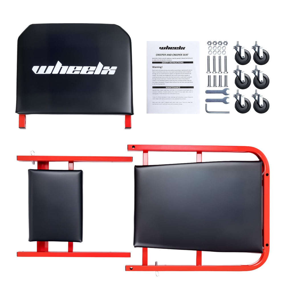 WheelX label close-up showing 480 lbs capacity and durable construction benefit