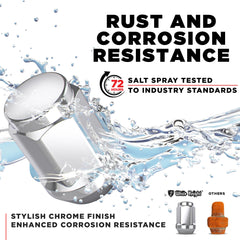 White Knight triple-layer chrome finish detail protecting against corrosion