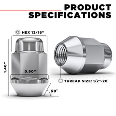 White Knight close-up of lug nut threads showing precise cold-forged quality and durable fit