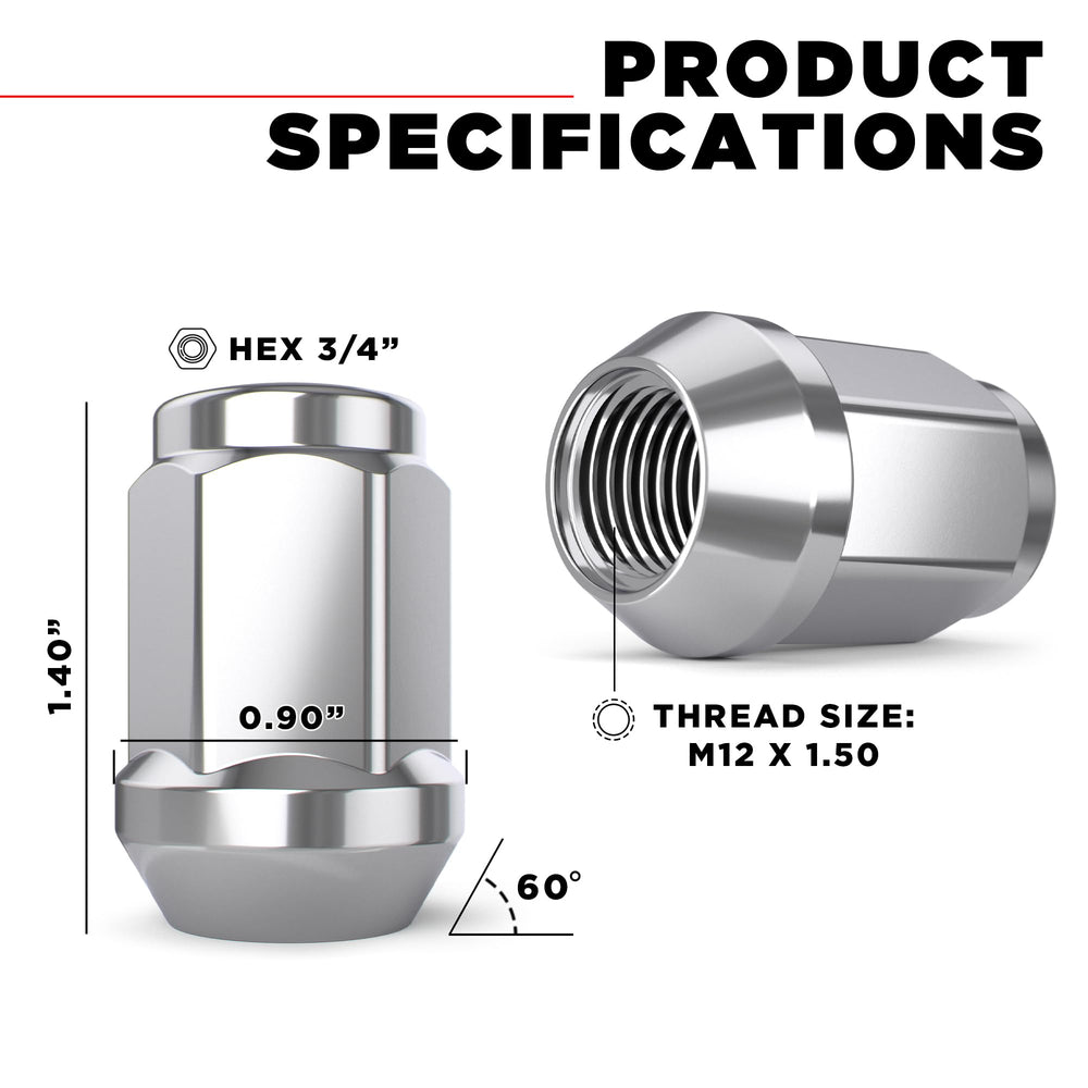White Knight close-up of M12x1.50 threading for reliable engagement benefit