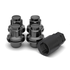 White Knight front packaging showing black chrome wheel locks and washer, protects wheels
