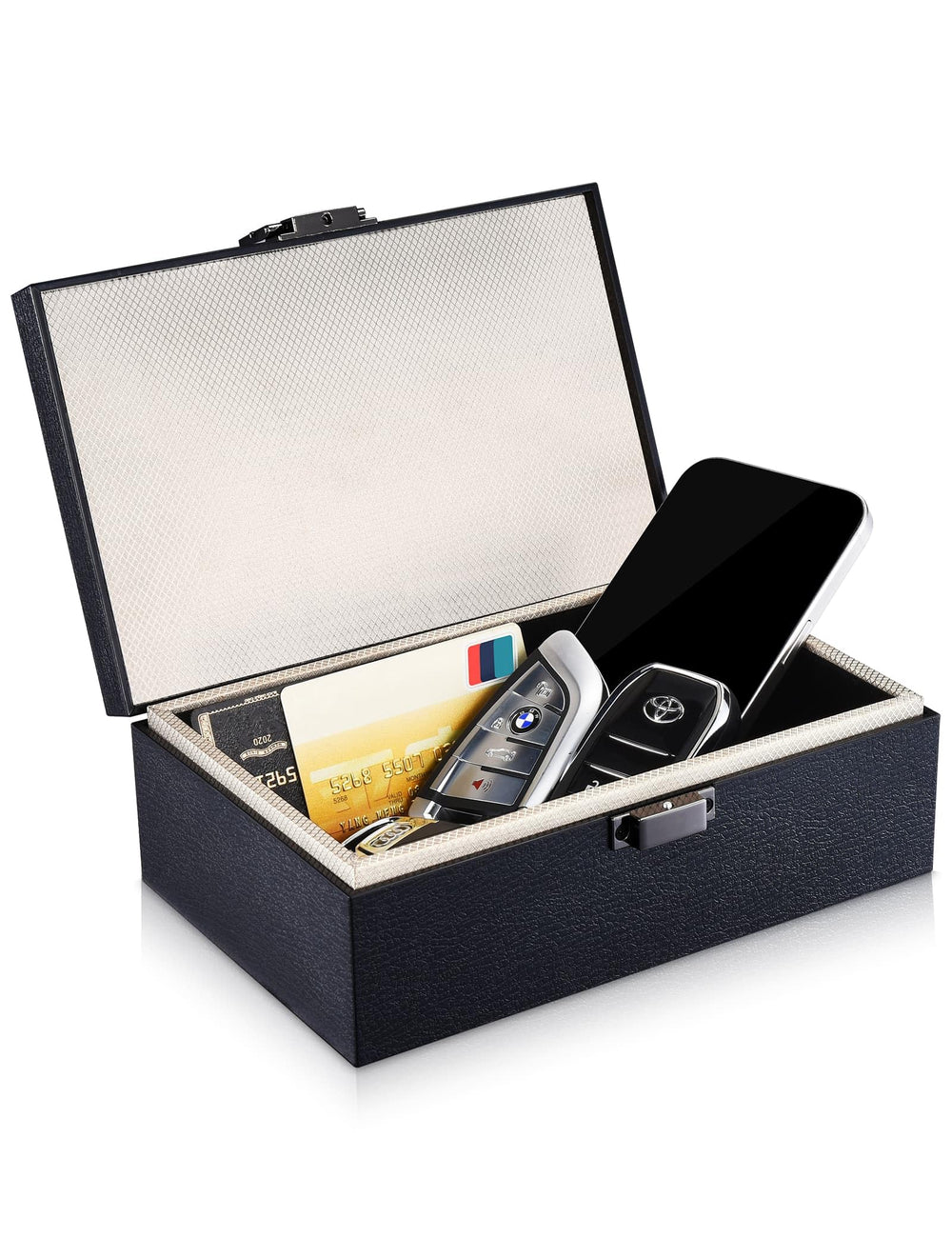 WHonor Faraday Box front view showing sleek protective shell and organized security