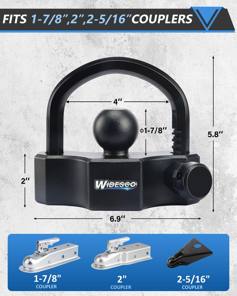 Widesco close-up of zinc-alloy tubular lock core illustrating pick-resistant mechanism