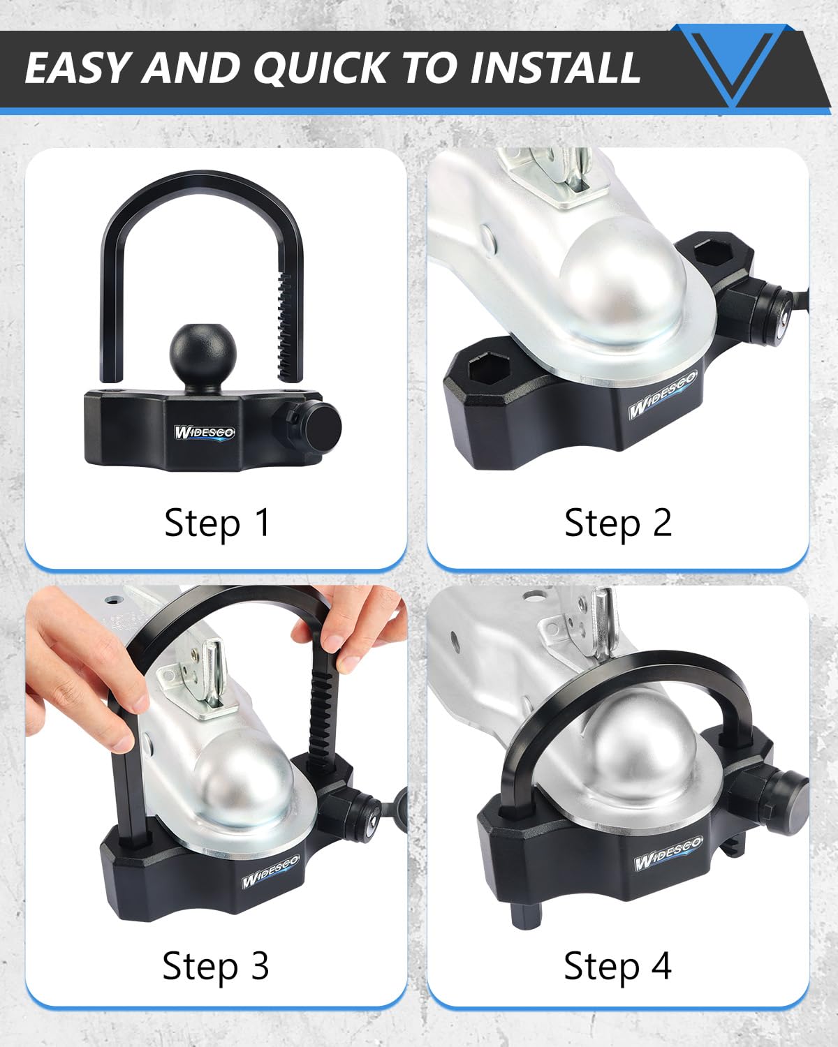 Widesco detail of ratchet adjustment showing 11-position hand-adjustable setting benefit