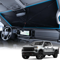 Wigoo front full windshield fit on Silverado protects cabin from sun