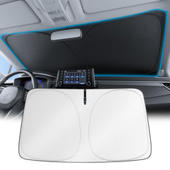 Wigoo front view showing full sunshade and size for quick identification and convenience
