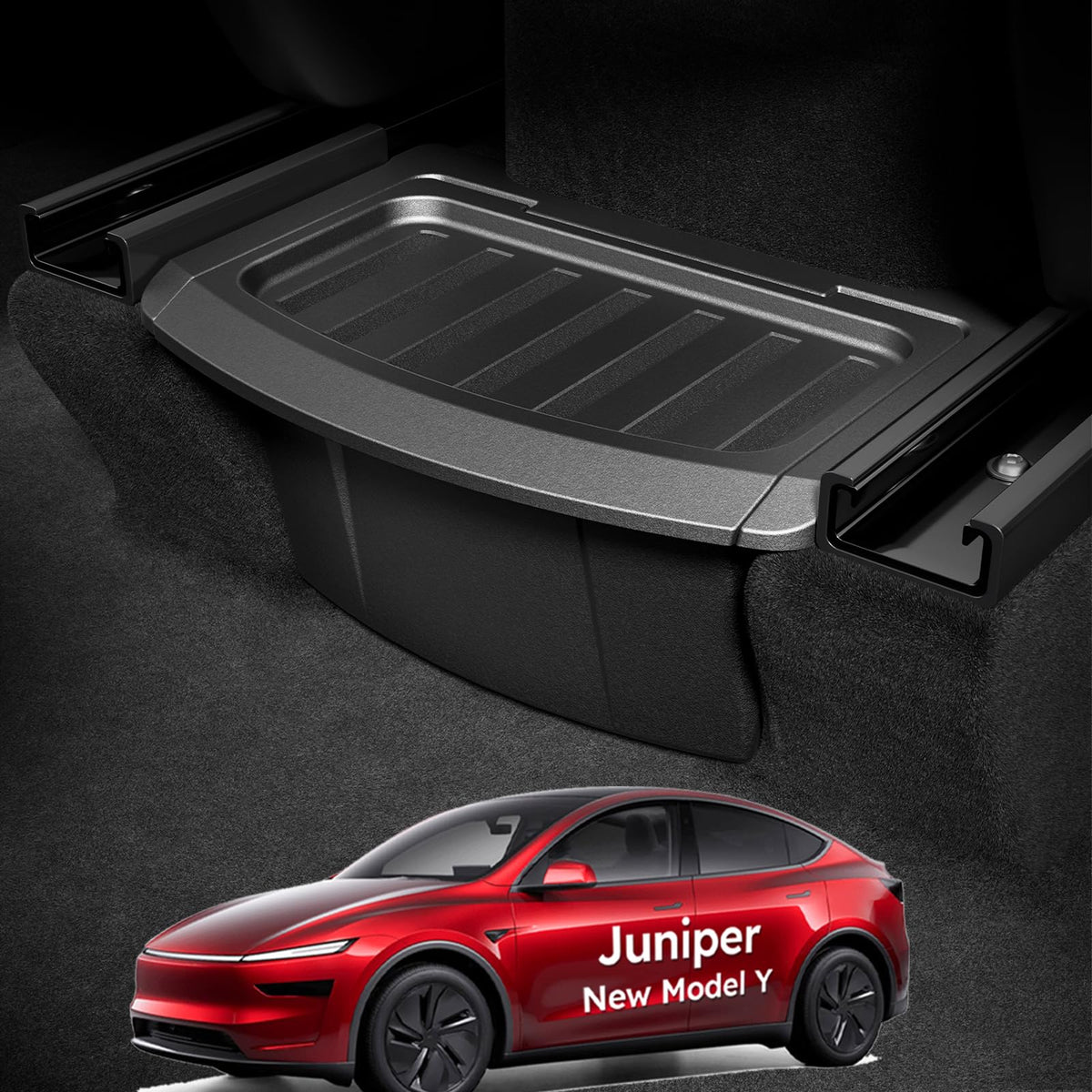 Wigoo front installed in Model Y Juniper shows neat storage and easy access