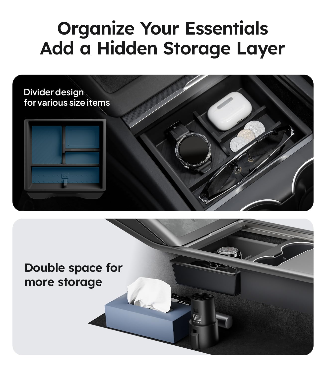 Wigoo hidden magnetic compartment open offering secure small-item storage benefit