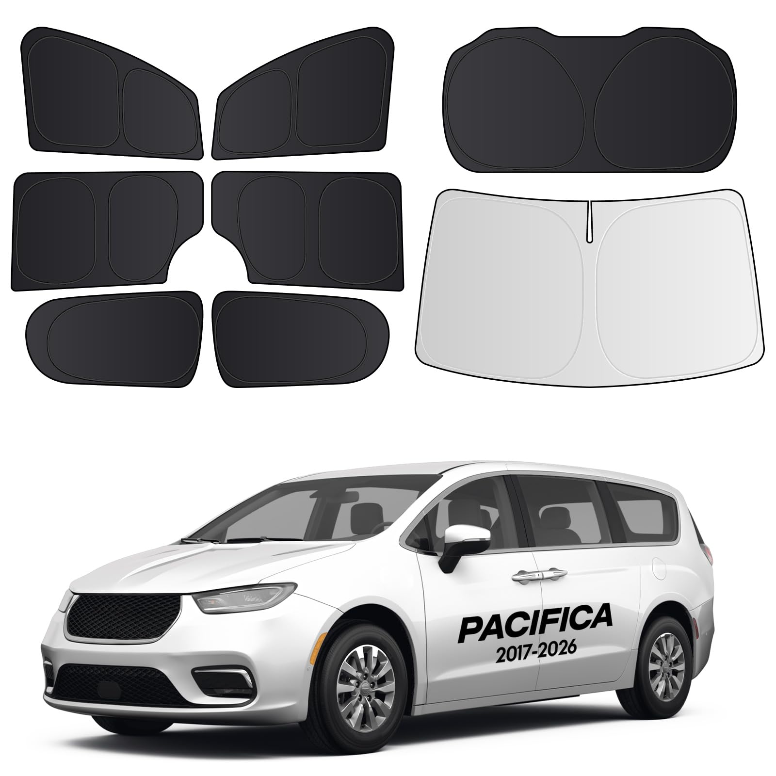 Wigoo front windshield shade showing custom fit and cool interior