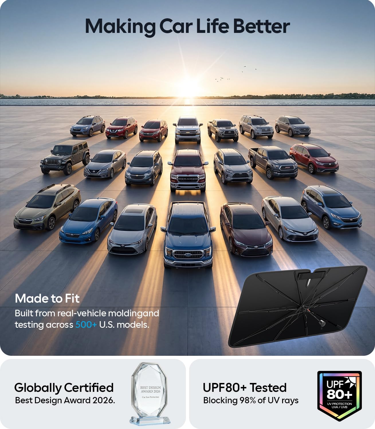 Wigoo next to glove box to show compact size and easy storage
