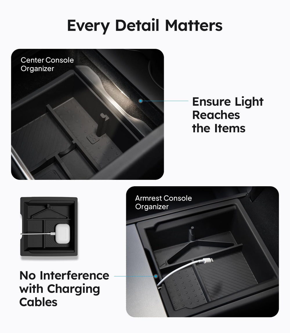 Wigoo top view showing divided compartments for tidy storage benefit