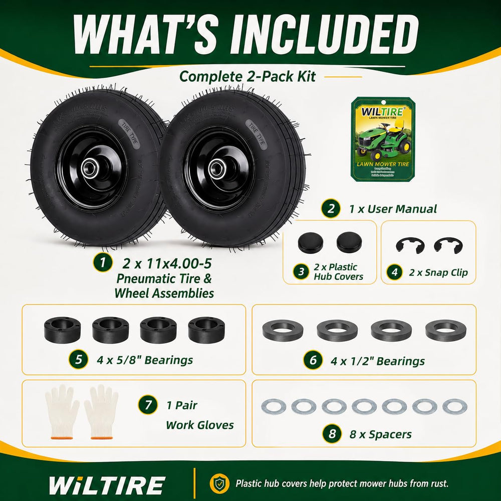 Wiltire close-up of rubber tread highlighting durability and traction benefit