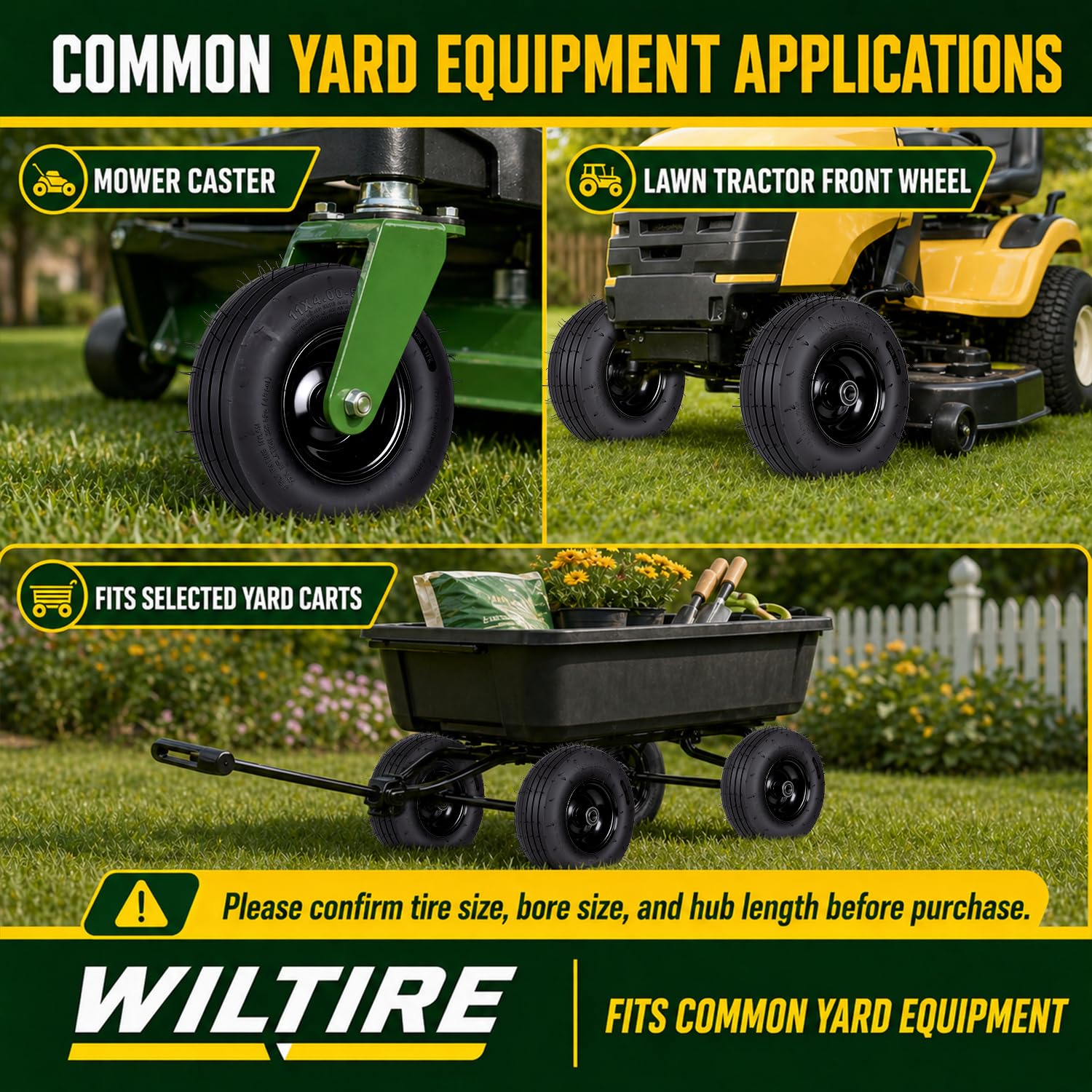 Wiltire side profile showing hub and bore for easy compatibility check