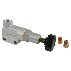 Wilwood valve ports and included inverted-flare fittings for quick brake-line compatibility