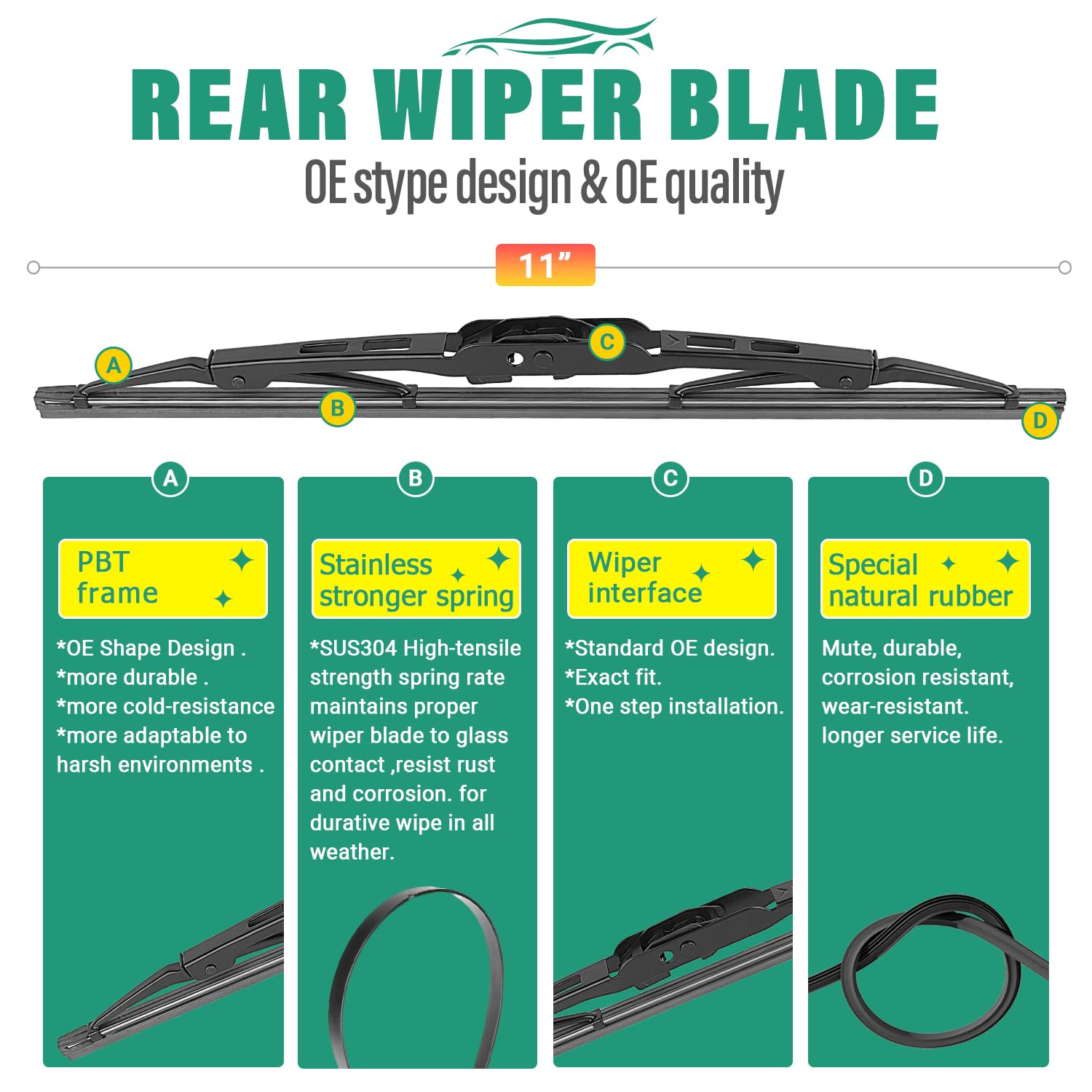 WINDSMILE wipers fitted on Buick Enclave windshield improving visibility