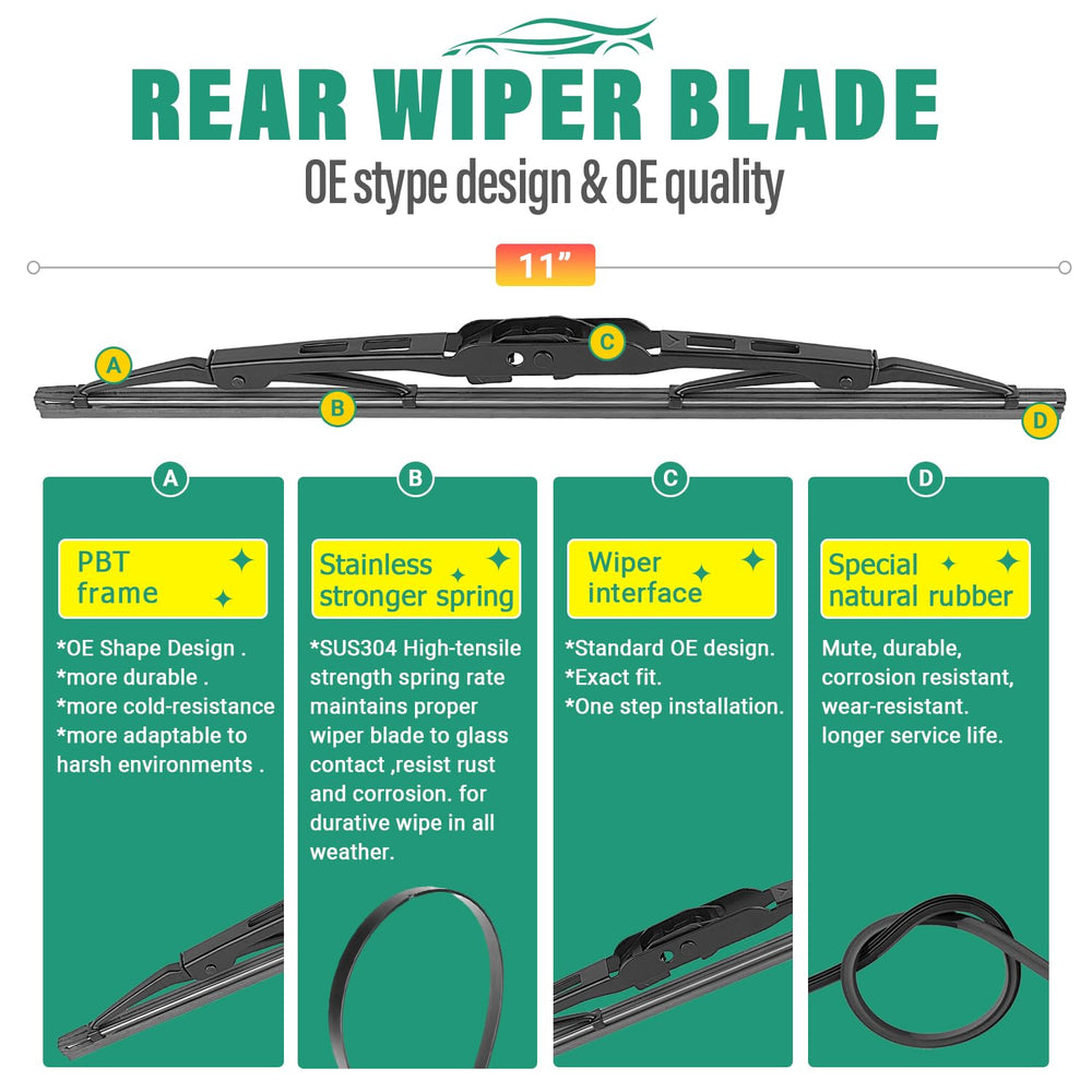 WINDSMILE wipers fitted on Buick Enclave windshield improving visibility
