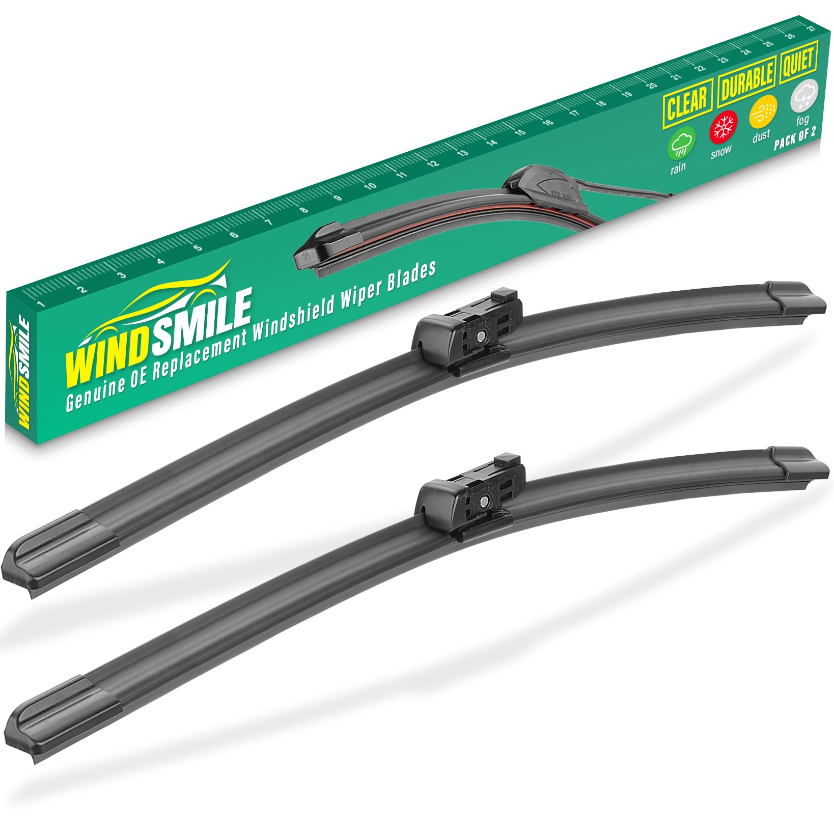 WINDSMILE front packaging display showing pack of two blades and benefits